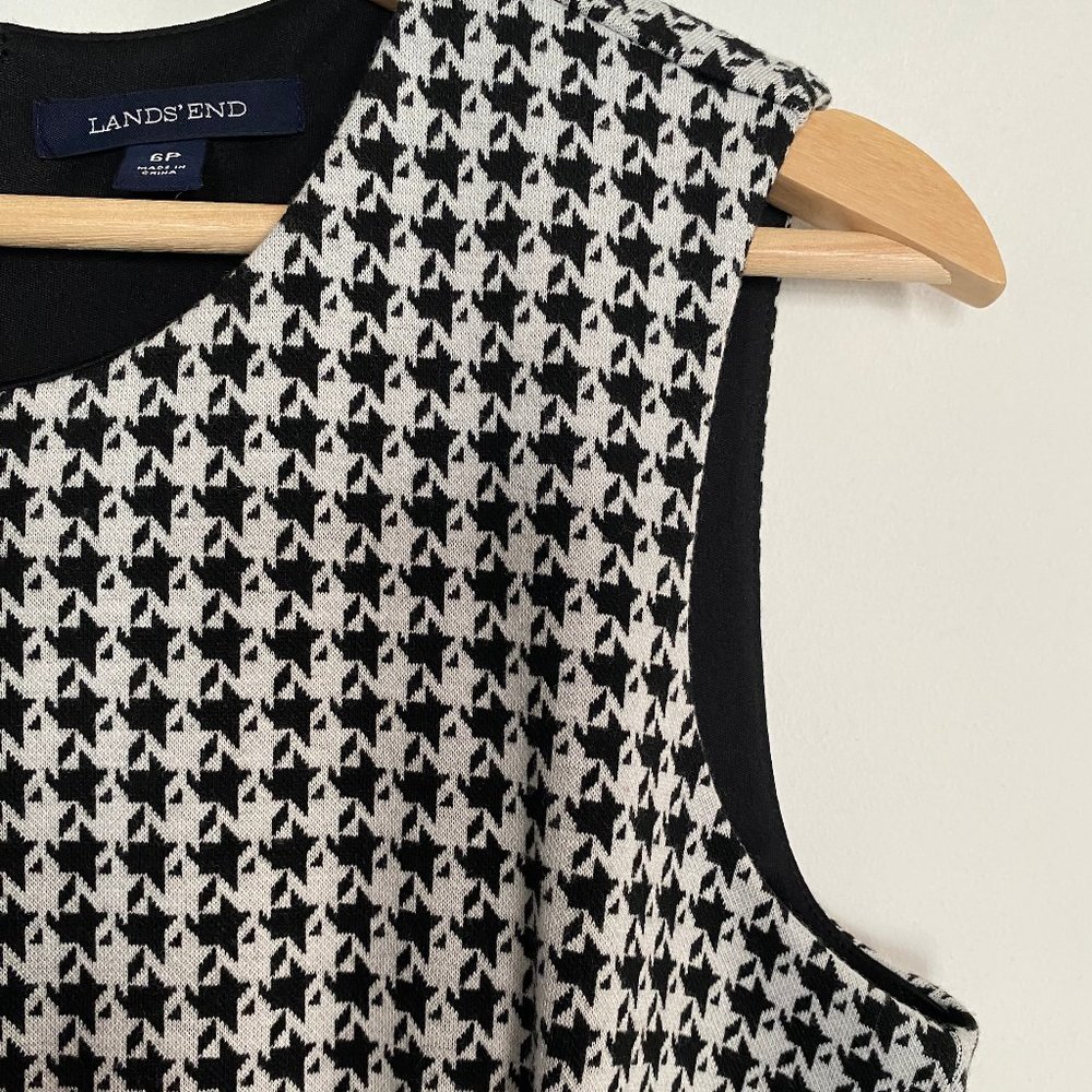 nwot LANDS END sleeveless dress houndstooth dress pockets - Picture 6 of 12
